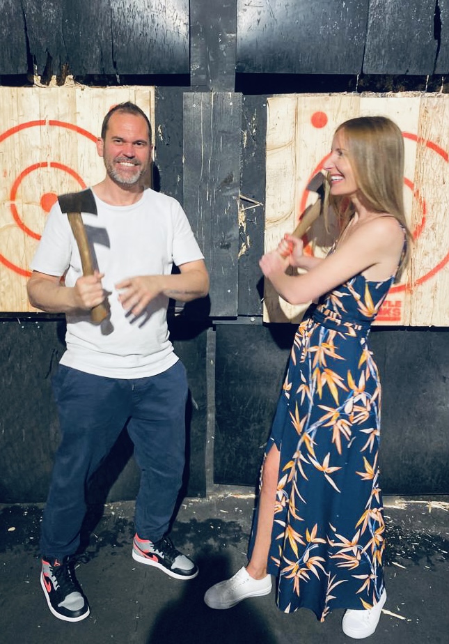 axe throwing at boom bar